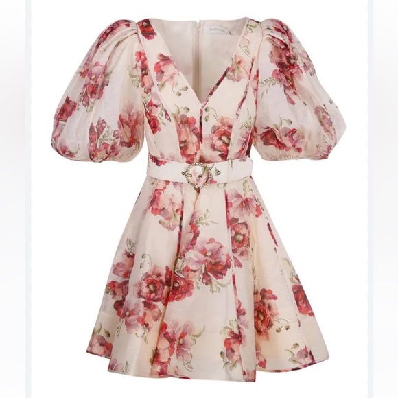Zimmermann Zimmerman High Tide Puff Mini Dress Size 1 - Picture 1 of 10